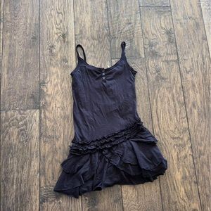 Juicy Couture Black Tank Dress with Ruffles
